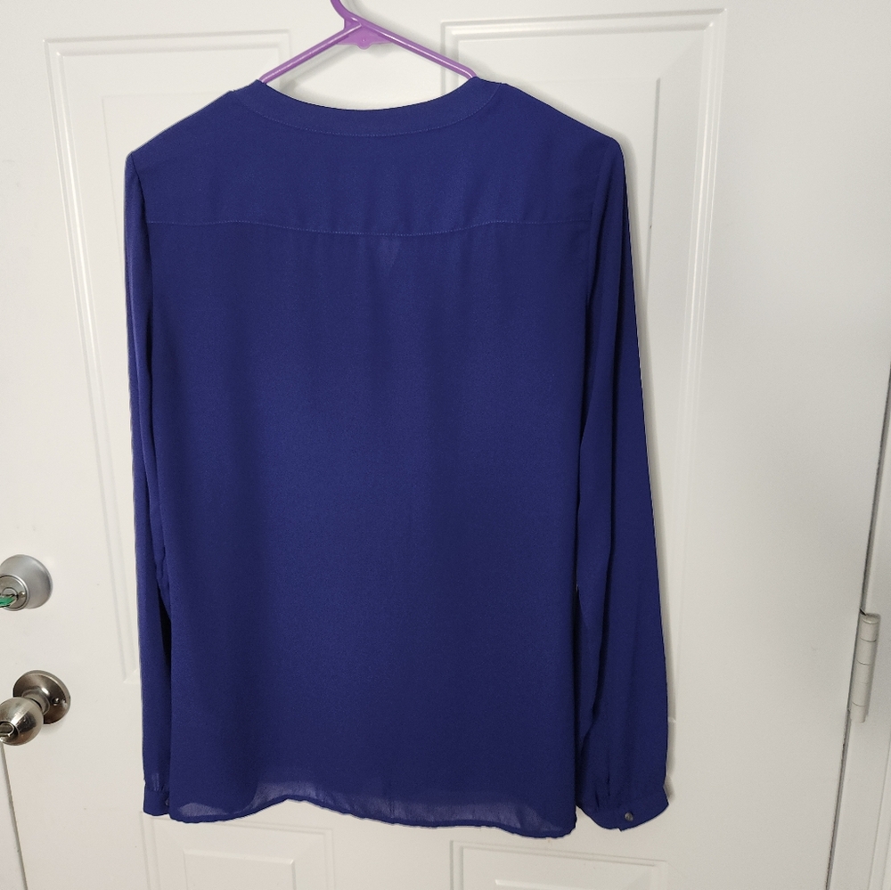 Banana‎ Republic Dark Purple Blouse  Size Small - Picture 3 of 4